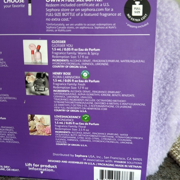 Sephora Favorites Deluxe Perfume Sampler with Certificate - Picture 9 of 9